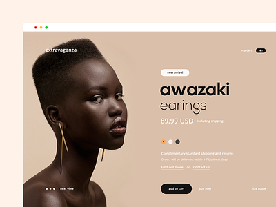 Dualism 01: Extravaganza clean design flat grid jewellery landing page layout shop ui ux web design website