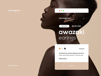 Dualism 02: Extravaganza design flat grid jewellery landing page layout responsive shop ui ux web design website