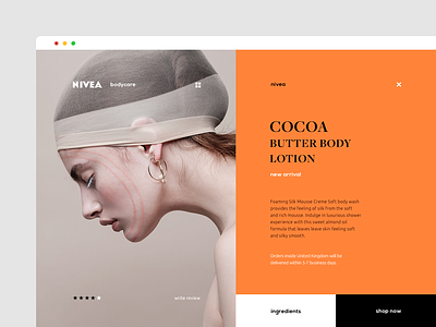 Dualism 07: Nivea beauty design flat grid landing page layout shop ui ux web web design website