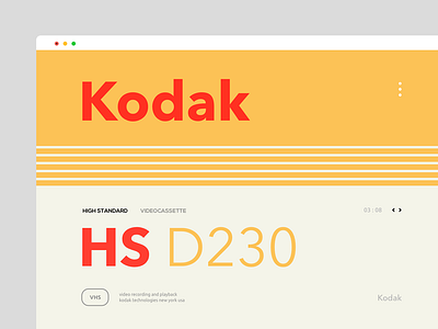 Dualism 17: Kodak color design flat grid landing page layout ui ux vhs web web design website