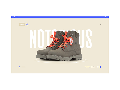 Regime blue clean design footwear landing page layout shop store ui ux web website