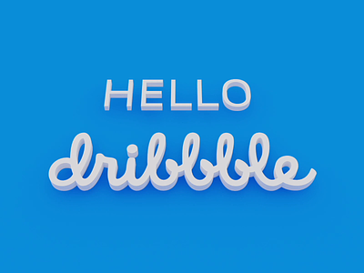 G'day dribbble! 3d 3d animation animation blender blender 3d blue design dribbble hello dribbble minimal music shadows simple single color soft shadows text