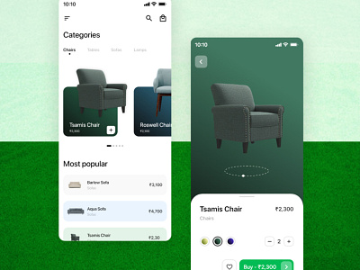 Furniture App UI app app ui branding design flat flat design furniture app furniture app ui furniture store minimal typography ui ui design ux