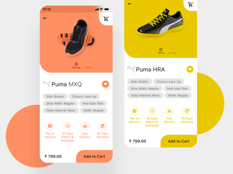 PUMA Shoes | Shopping App UI by Jenish 