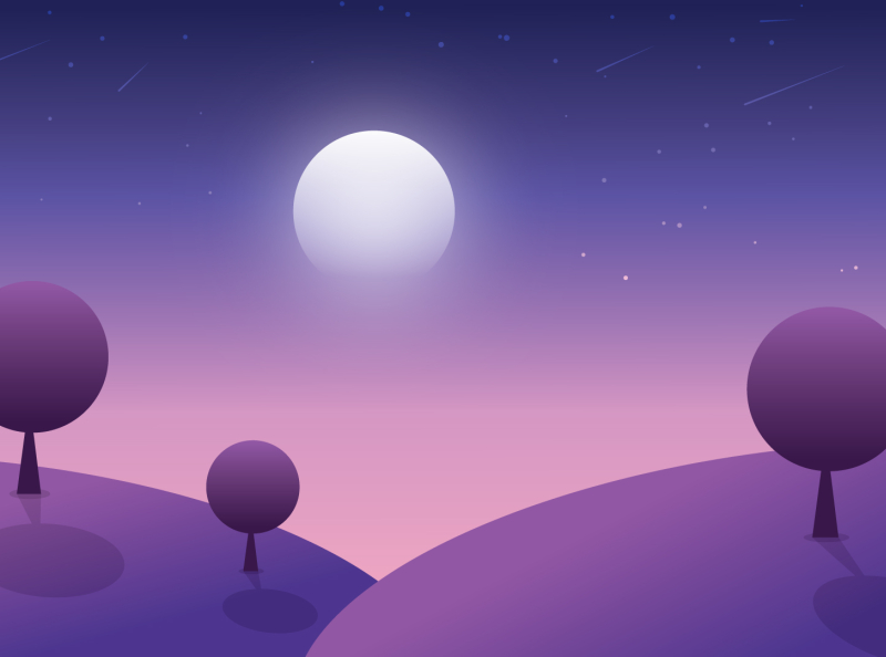 Moon Light illustration by Jenish Dhanani on Dribbble