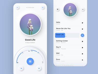 Music App | Neomorphism | Soft UI app design app icon app ui music app music app design music app ui music art music artwork neomorphic neomorphism soft ui ui ui design uidesign uiux