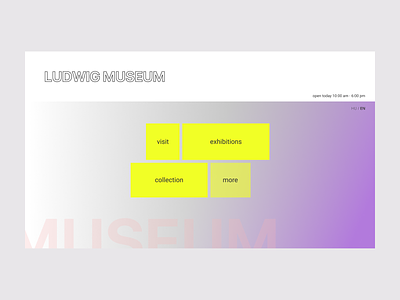 Landing page for a museum of contemporary art 2020 contemporary dailyui figma gradients landingpage ui webdesign