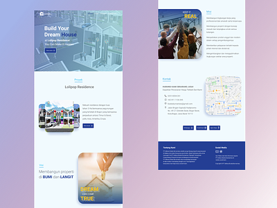 Redesign Company Profile PT Adikara Butala Bumantara blue company profile ui