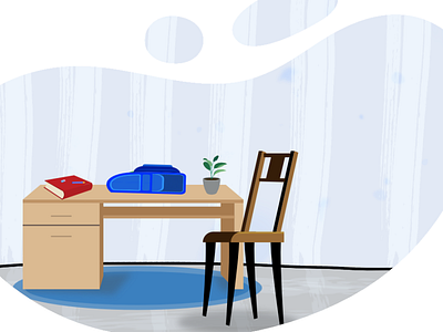Learning from home design graphic design illustration vector