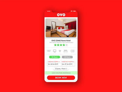 OVO Rooms Apps UI app design illustration ui ux