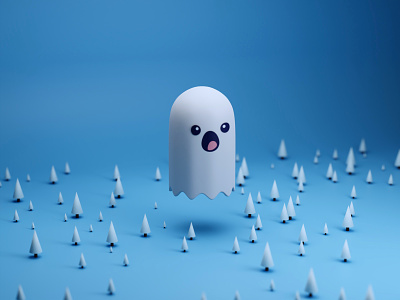 Ghost! 3d 3d art blender cute ghost illustration