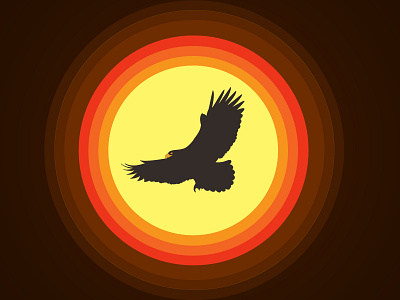 Eagle background art background design design eagle fly illustration logo photoshop sun vector wallpaper