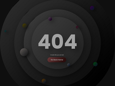 Error 404 Page 3d adobe xd branding daily ui daily ui challange design error error 404 error page typography ui ux web design webpage
