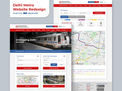 Delhi Metro Website Redesign adobe xd delhi design metro photoshop redesign redesign concept redesigned ui ui design ux ux case study web website