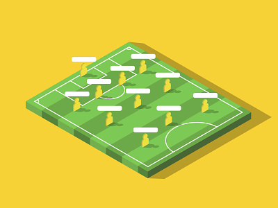 Football Formation template isometric design champion championship football football formation football player football stadium vector illustration isometric isometric design player soccer social media template sport team sport template stadium starting eleven strategy vector