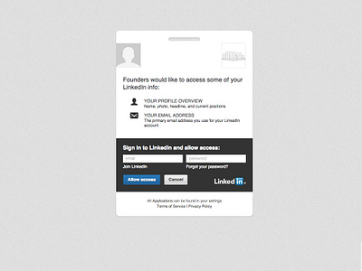 Sign in with LinkedIn by Travis Silverman on Dribbble