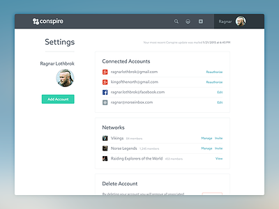 Settings account minimal settings ui user account user interface