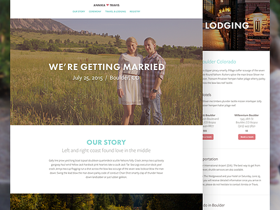 Annika + Travis visual design web design wedding