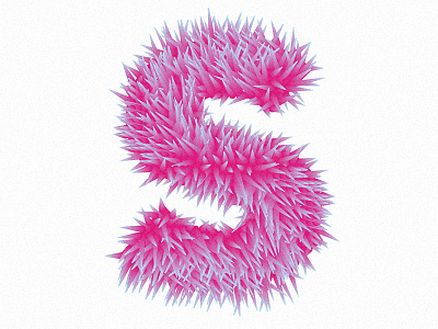 Type experiments - Test 1 experiment font hair lettering pink s test typography