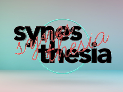 Synesthesia WIP 3d font lettering neon typography wip