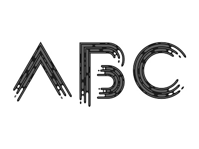 Abc WIP font lettering liquid typography wip