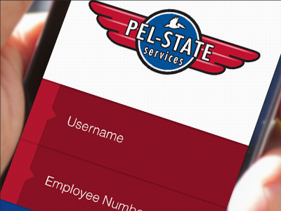 Pelstate Login Screen app blue ios iphone login logo michael farrington red username wings