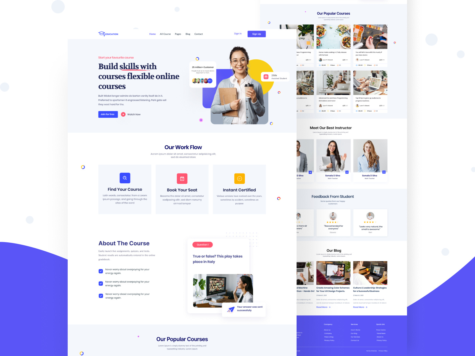 E-learning Landing Page by Farzana Akter on Dribbble