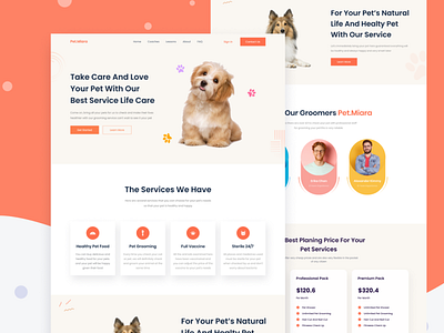 Pet Care Landing Page. By Farzana Akter On Dribbble