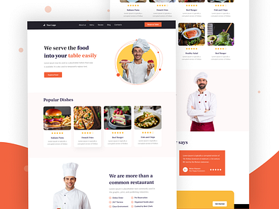 Restaurant landing page agency design food delivery landing page landing page restaurant landing page restaurant web ui ui website