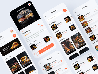 Food App 3d agency animation app branding design food app food delivery illustration landing page logo ui website