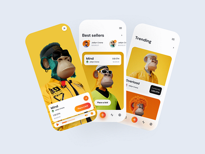 NFT Marketplace App 3d agency animation branding design illustration landing page logo nft nft app nft landing page nft ui nft website ui website