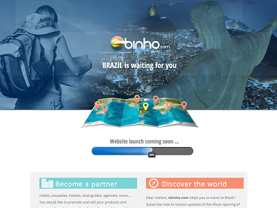 Landingpage Obinho flat landingpage tourism touristic travel trip ui web webdesign website world