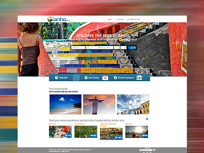Obinho blue brazil color design guide orange red tourism travel trip web website