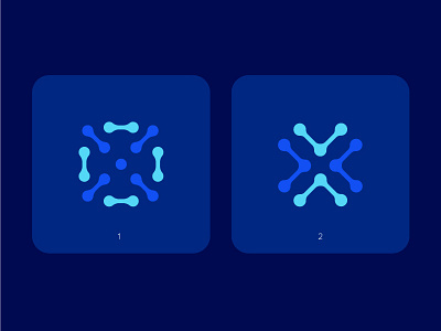 X Change app blockchain branding design flat geometric identity lettering logo visual identity