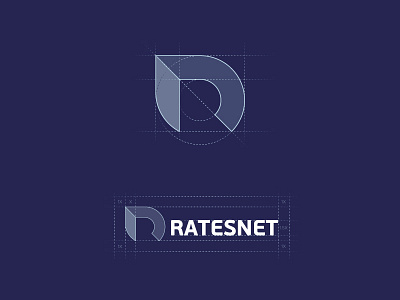 Logo for Rates Net analitycs block blockchain crypto cryptocurrency fiance geometric guide logo logoproces network processing sketch soft trade vector