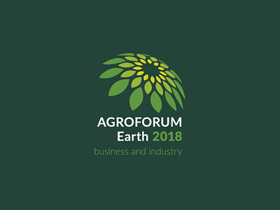 AGROFORUM - logo design 3d logo agro agrotechnics branding fertilizer field food forum identity logo sum sunflower