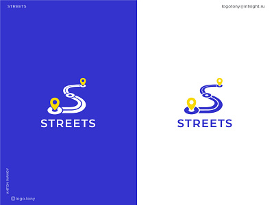 STREETS - logo design branding excursions identity letter logo location logo road route s slogo tourism way