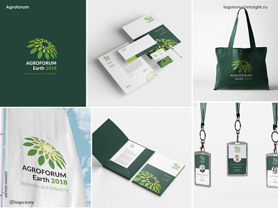Agroforum - visual identity agriculture agro brandbook branding field food identity logo plant