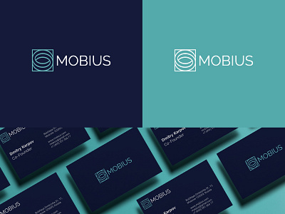 Logo dor Mobius blockchain branding card flatlogo icon identity it logo mobius motion relocation sketch spiral startup strip