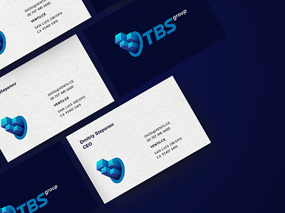 TBS Group business card 3d 3dlogo branding building business card card data flat identity identity branding investment logoinspiration logos minimalist visual identity