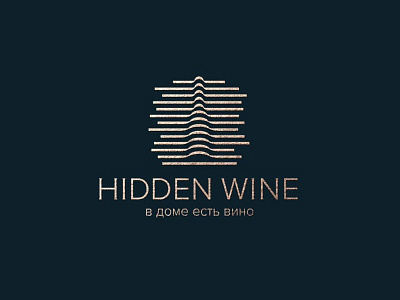 Hidden Wine bottle branding flat hidden hide identity logo vector wine