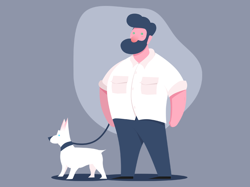 Character Petting Animal Illustration dog animal care petting animal character illustration