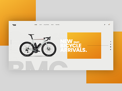 Bicycle Shop bicycle branding ecommerce header landing page minimal shop uiux web website