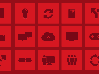 Icon set clean iconography icons red sets