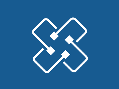 Connectivity Logo blue geometric logo vector white