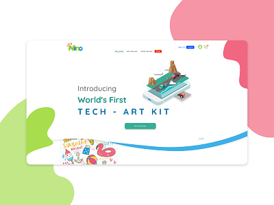 Play Nino Website Concept branding design dribble illustration landing page logo ui ux webdesign website