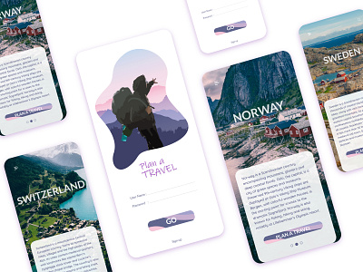 Travel_Plan_App_UI android app dribble illustration norway travel ui uidesign ux uxdesign