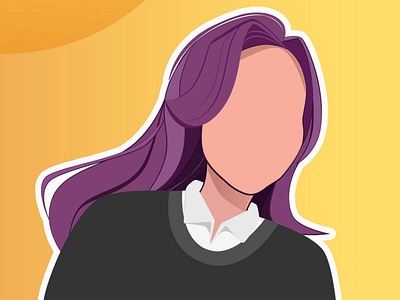 Purple Hair design illustration ilustr vector