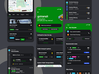 GoTransit Gojek Dark Mode