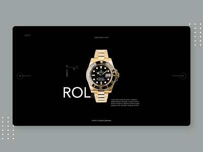 Rolex Landing Page with Micro Interaction animation interaction landing page micro interaction parallax rolex scroll site ui ux web web design web page webpage website